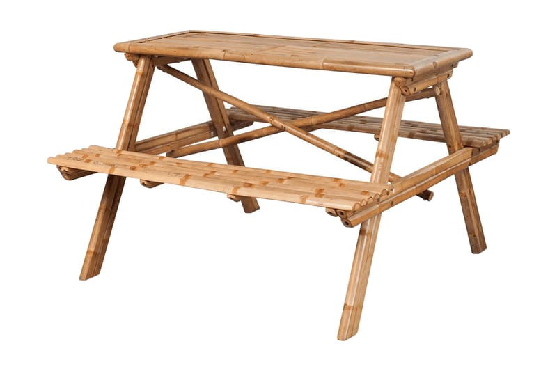 Picknickbord 120x120x78 cm bambu - Campingbord