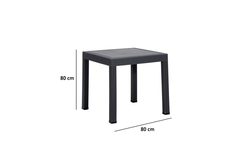 Desi Matbord Utomhus 80x80 cm Antracit - Utemöbler - Trädgårdsbord & Utebord - Matbord ute