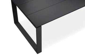 Devon Stort Rektangulärt Matbord utomhus 210x100 cm i aluminium - Svart - Utemöbler - Trädgårdsbord & Utebord - Matbord ute
