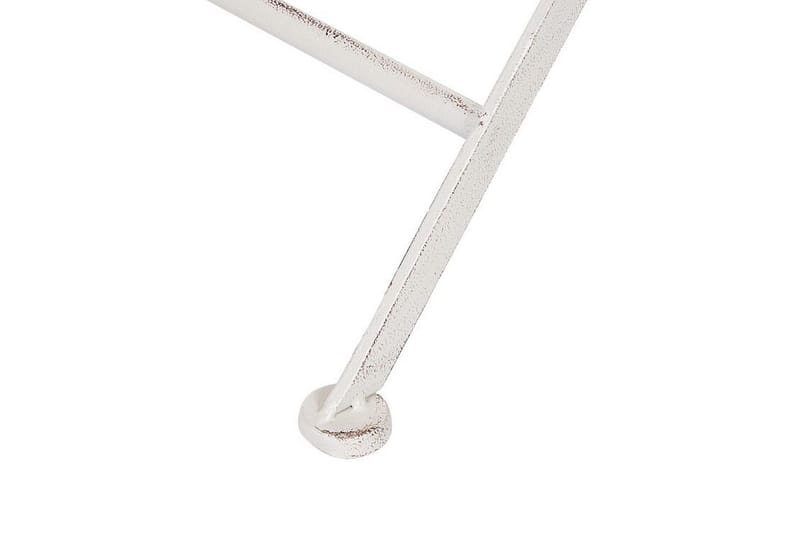 Dursley Runt Hopfällbart Cafébord och Kaffebord Utomhus 45 cm Metall - Vit - Utemöbler - Trädgårdsbord & Utebord - Cafebord