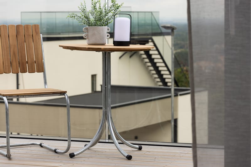 Holmsund Cafébord 65 cm - Natur/Silver - Utemöbler - Trädgårdsbord & Utebord - Cafebord