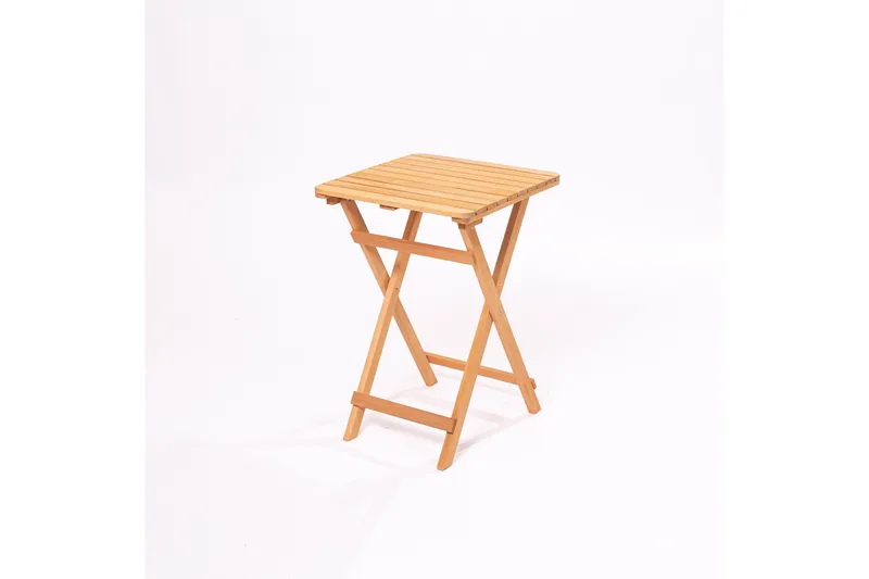 Emirhan Hopfällbart Cafébord och Kaffebord Utomhus 60 cm Trä, Brun