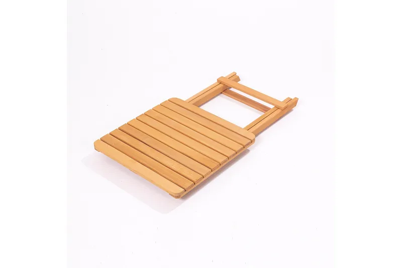 Emirhan Hopfällbart Cafébord och Kaffebord Utomhus 60 cm Trä - Brun - Utemöbler - Trädgårdsbord & Utebord - Cafebord