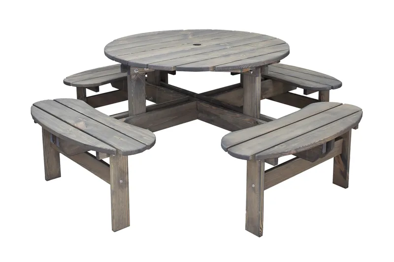 Frankfurt picknikbord - brun