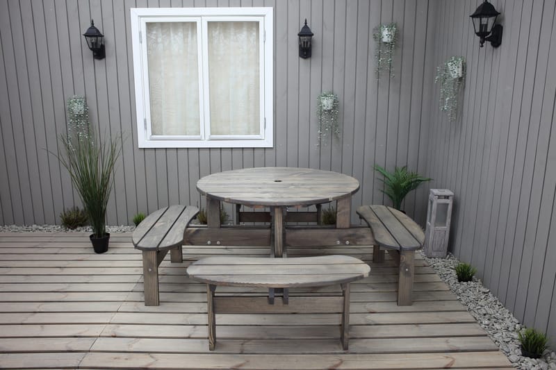 Frankfurt picknikbord - brun - Utemöbler - Trädgårdsbord & Utebord - Picknickbord