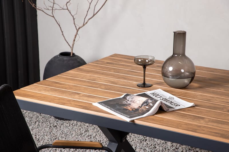 Garcia Matbord Utomhus 100x200 cm - Svart - Utemöbler - Trädgårdsbord & Utebord - Matbord ute