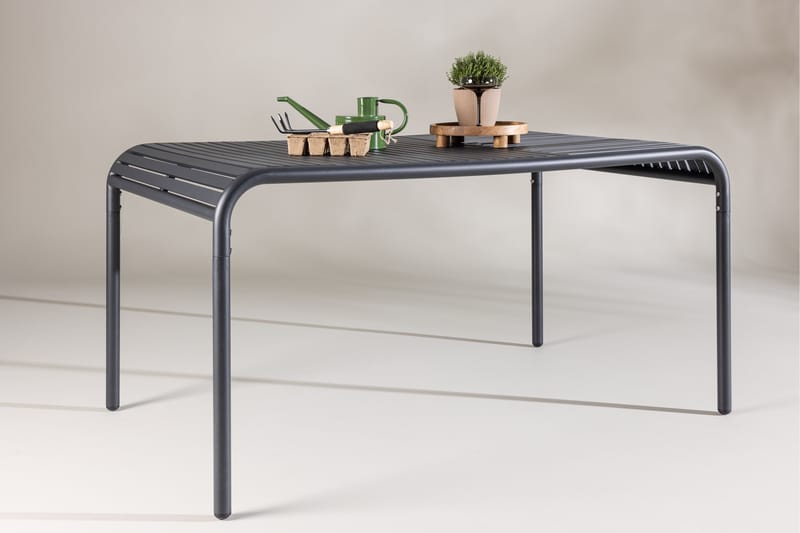 GARDENO Matbord Utomhus 90x150 cm Svart - Comfort Garden - Utemöbler - Trädgårdsbord & Utebord - Matbord ute