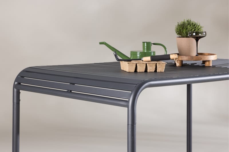 Gardeno Matbord Utomhus 90x150 cm utebord i aluminium - Svart - Utemöbler - Trädgårdsbord & Utebord - Matbord ute