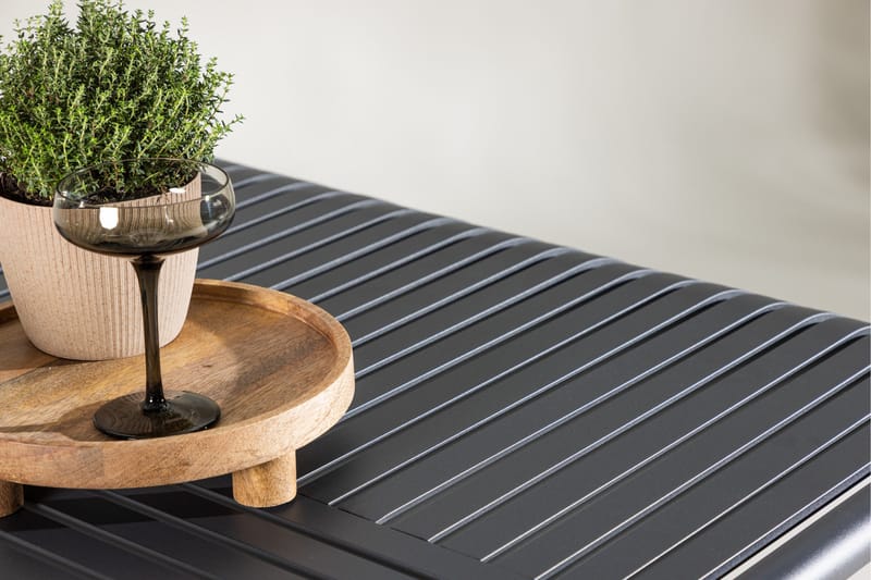 Gardeno Matbord Utomhus 90x150 cm utebord i aluminium - Svart - Utemöbler - Trädgårdsbord & Utebord - Matbord ute