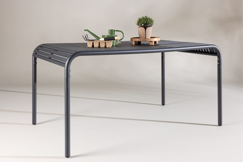Gardeno Matbord Utomhus 90x150 cm utebord i aluminium - Svart - Utemöbler - Trädgårdsbord & Utebord - Matbord ute