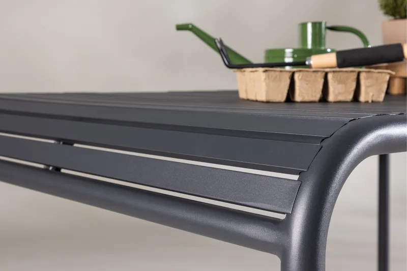 Gardeno Matbord Utomhus 90x150 cm utebord i aluminium - Svart - Utemöbler - Trädgårdsbord & Utebord - Matbord ute