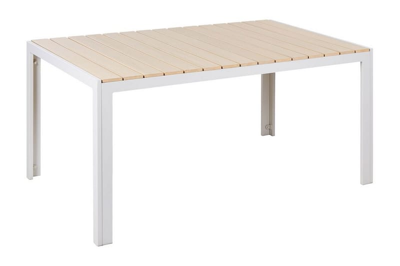 GROSSETO Matbord Utomhus 150x90 cm Beige/Vit - Utemöbler - Trädgårdsbord & Utebord - Matbord ute
