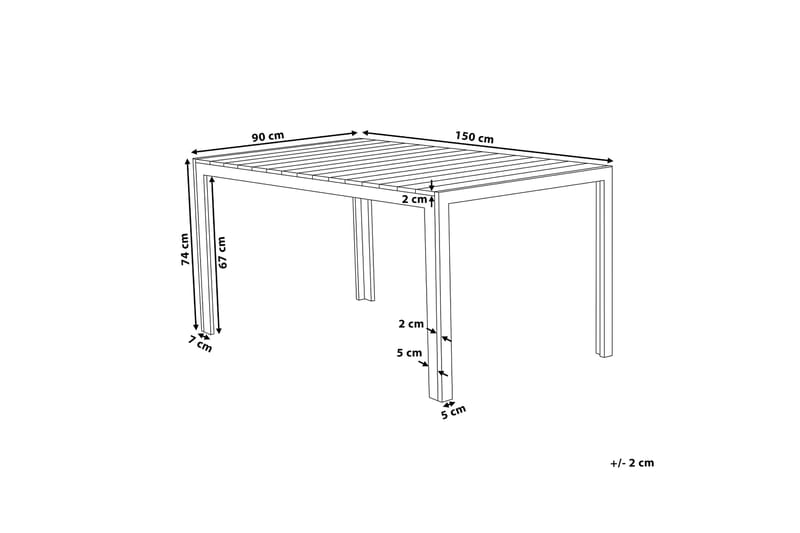 GROSSETO Matbord Utomhus 150x90 cm Beige/Vit - Utemöbler - Trädgårdsbord & Utebord - Matbord ute