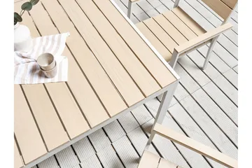 Grosseto Matbord Utomhus 150x90 cm - Beige/Vit - Utemöbler - Trädgårdsbord & Utebord - Matbord ute
