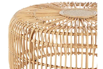 Hartnoy Runt Sidobord och Avlastningsbord Utomhus 85 cm Konstrotting - Beige/Natural - Utemöbler - Trädgårdsbord & Utebord - Sidobord utomhus