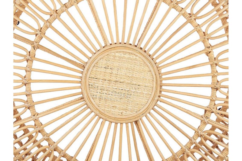 Hartnoy Runt Sidobord och Avlastningsbord Utomhus 85 cm Konstrotting - Beige/Natural - Utemöbler - Trädgårdsbord & Utebord - Sidobord utomhus