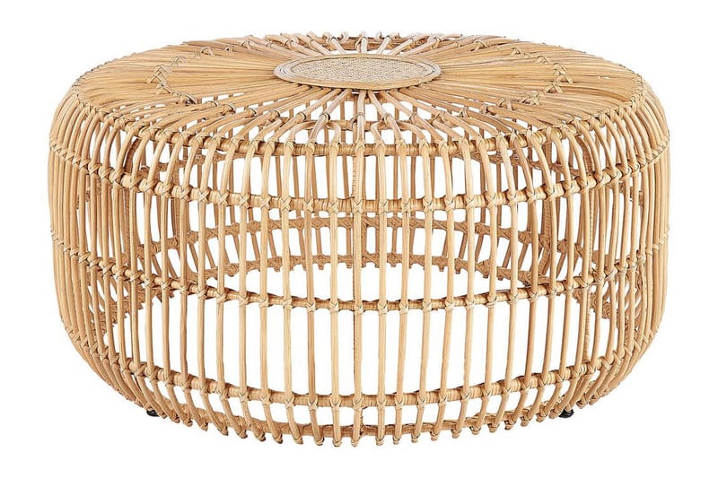HARTNOY Sidobord Utomhus 85 cm Rund Beige/Natural - Utemöbler - Trädgårdsbord & Utebord - Sidobord utomhus