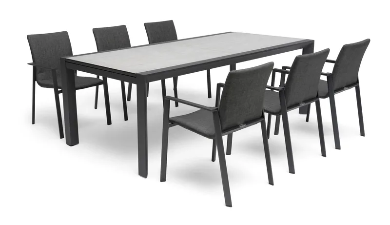 Hillerstorp Borgdala Utebord 220/340 x 107 x H75,5 cm - Grå - Utemöbler - Trädgårdsbord & Utebord - Matbord ute