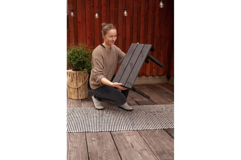 Hillerstorp EcoFurn Utebord Granny Furu Oljad Grå - Grå - Utemöbler - Trädgårdsbord & Utebord - Sidobord utomhus