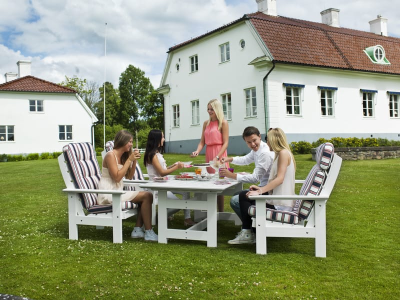 Hillerstorp Herrgård Bord 90 x 165 cm - Vit - Utemöbler - Trädgårdsbord & Utebord - Matbord ute