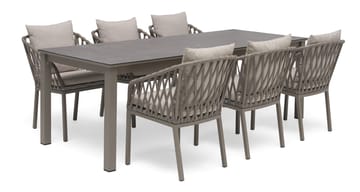 Hillerstorp Jet Set Matbord Utomhus 90 cm Beige - Beige - Utemöbler - Trädgårdsbord & Utebord - Matbord ute