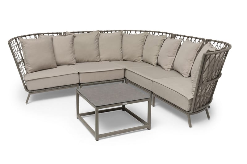 Soffbord Utomhus Hillerstorp Jet Set 70 x 70 cm Beige - Beige - Utemöbler - Trädgårdsbord & Utebord - Sidobord utomhus