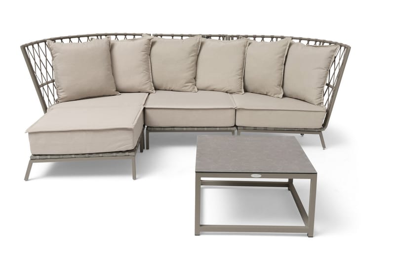 Soffbord Utomhus Hillerstorp Jet Set 70 x 70 cm Beige - Beige - Utemöbler - Trädgårdsbord & Utebord - Sidobord utomhus