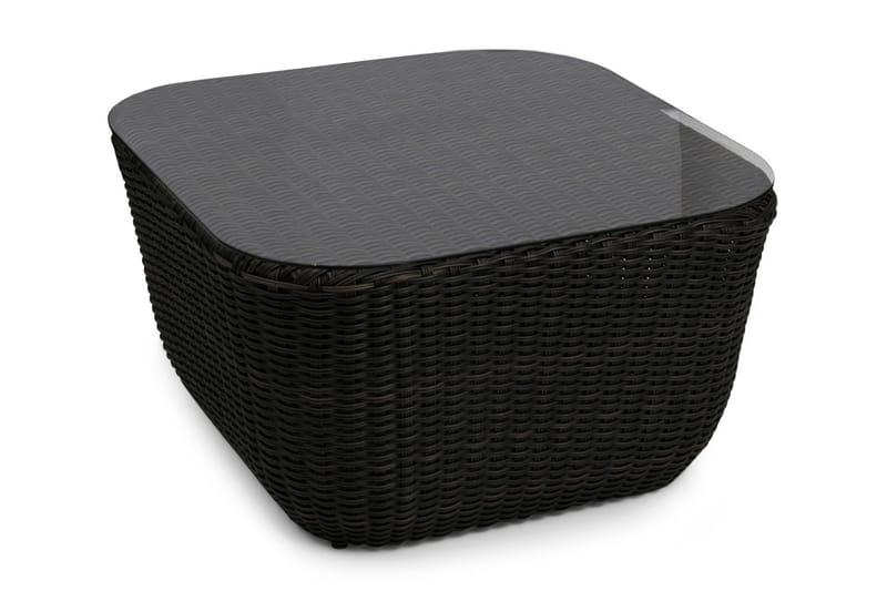 Hillerstorp MONTE CARLO/S SVART/BRUN BORD 80X80X40 2T Svart/ - Loungemöbler - Sidobord utomhus - Soffbord utomhus & loungebord
