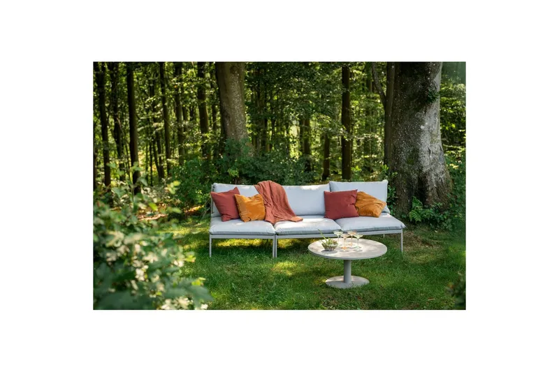 Hillerstorp Näsby Soffbord Utomhus Ø80 cm Sand - Sand - Utemöbler - Trädgårdsbord & Utebord - Soffbord utomhus & loungebord