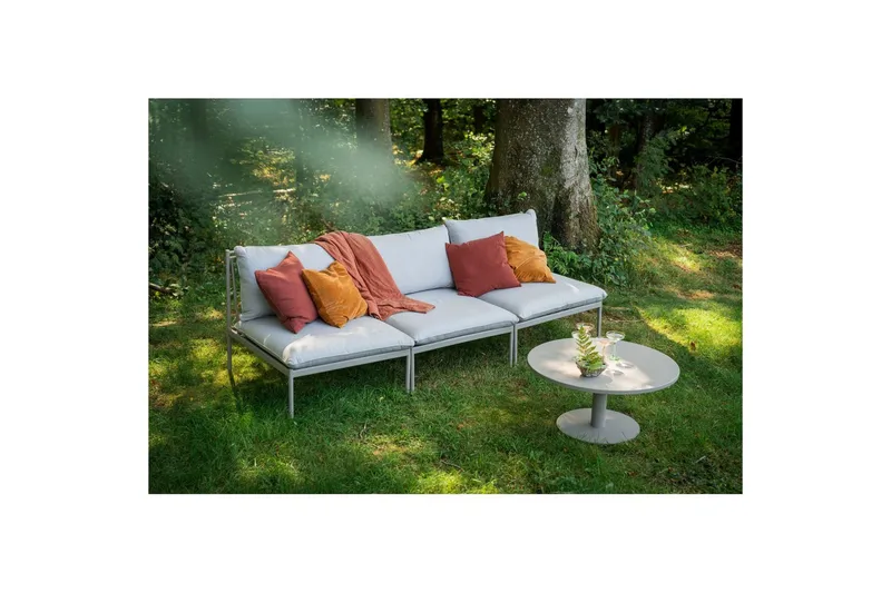 Hillerstorp Näsby Soffbord Utomhus Ø80 cm Sand - Sand - Utemöbler - Trädgårdsbord & Utebord - Soffbord utomhus & loungebord