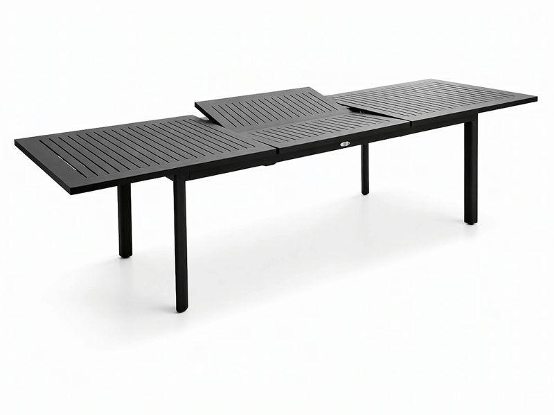Hillerstorp Nydala Utebord 96 x 200/280 cm Svart, Svart