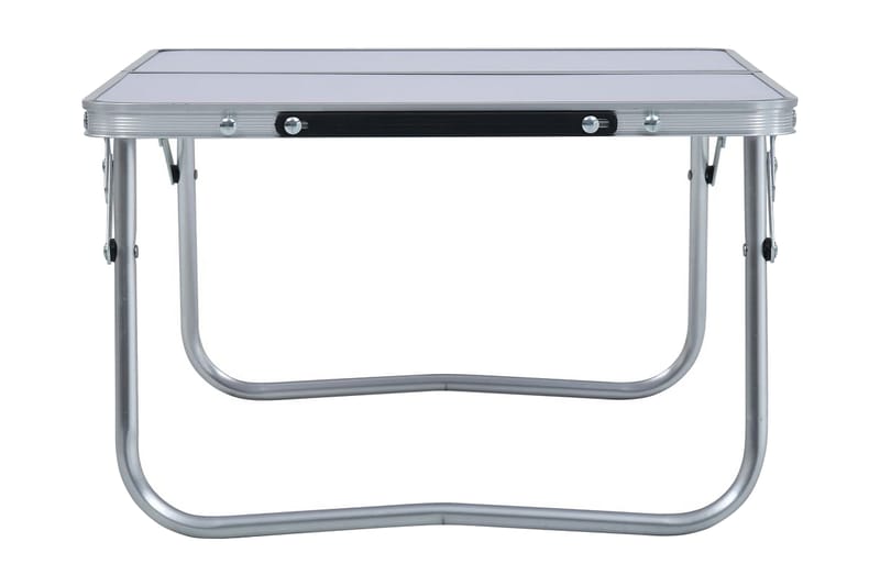 Hopfällbart campingbord vit aluminium 60x40 cm - Vit - Campingbord