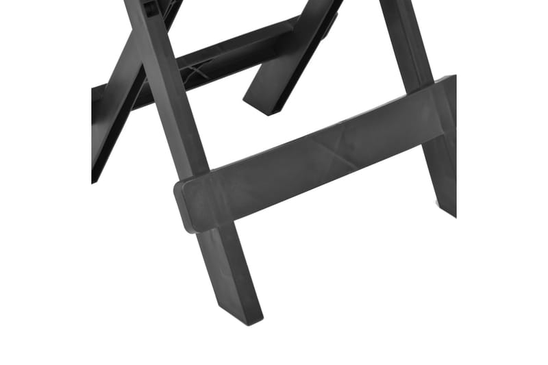 Hopfällbart trädgårdsbord antracit 45x43x50 cm plast - Grå - Matbord ute