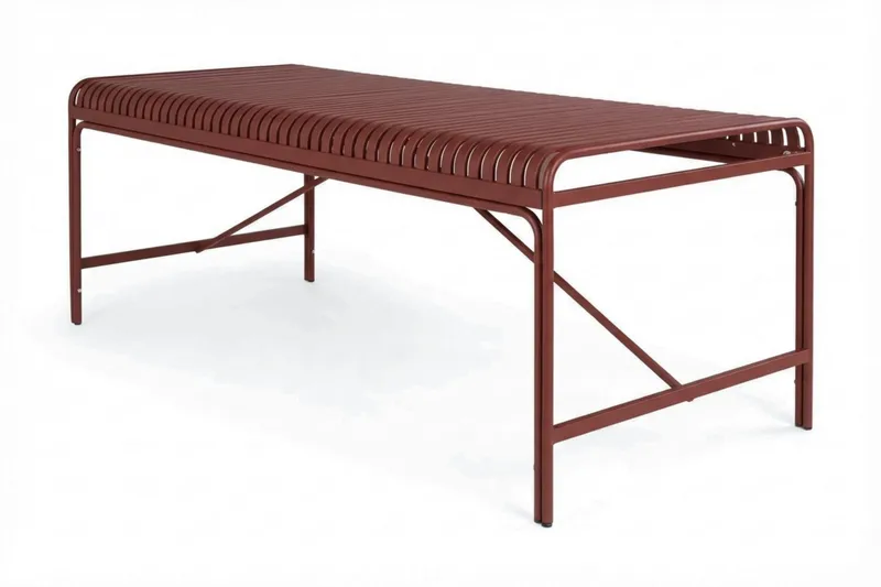 Jarva Rektangulärt Matbord Utomhus 90x200 cm i Metall - Röd - Utemöbler - Trädgårdsbord & Utebord - Matbord ute