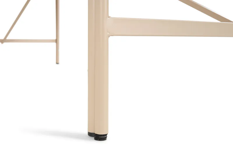 Jarva Stort Rektangulärt Matbord Utomhus 200 cm i metall - Beige - Utemöbler - Trädgårdsbord & Utebord - Matbord ute