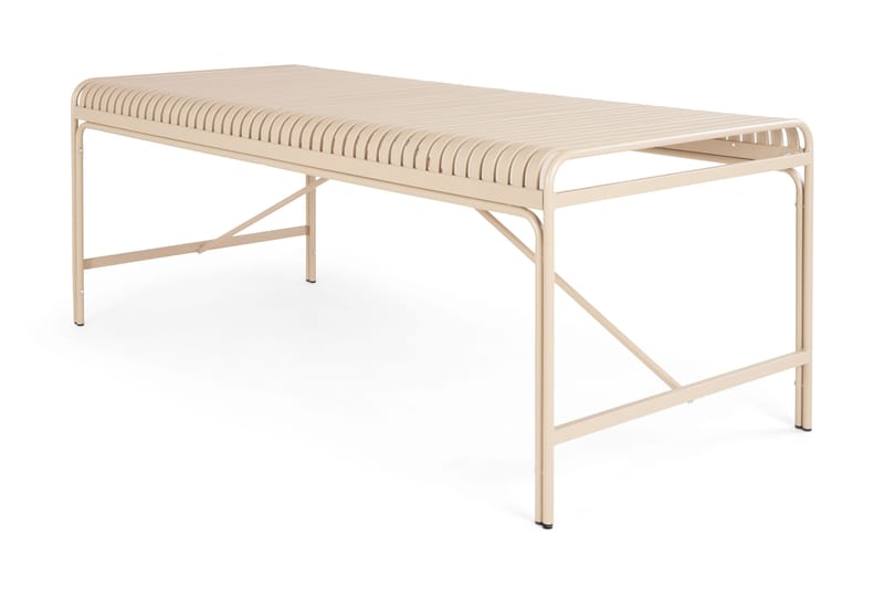 Jarva Stort Rektangulärt Matbord Utomhus 200 cm i metall - Beige - Utemöbler - Trädgårdsbord & Utebord - Matbord ute