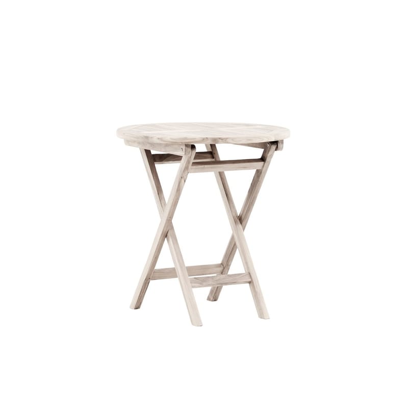 Kenya Cafébord 70 cm - Whitewash - Utemöbler - Trädgårdsbord & Utebord - Cafebord