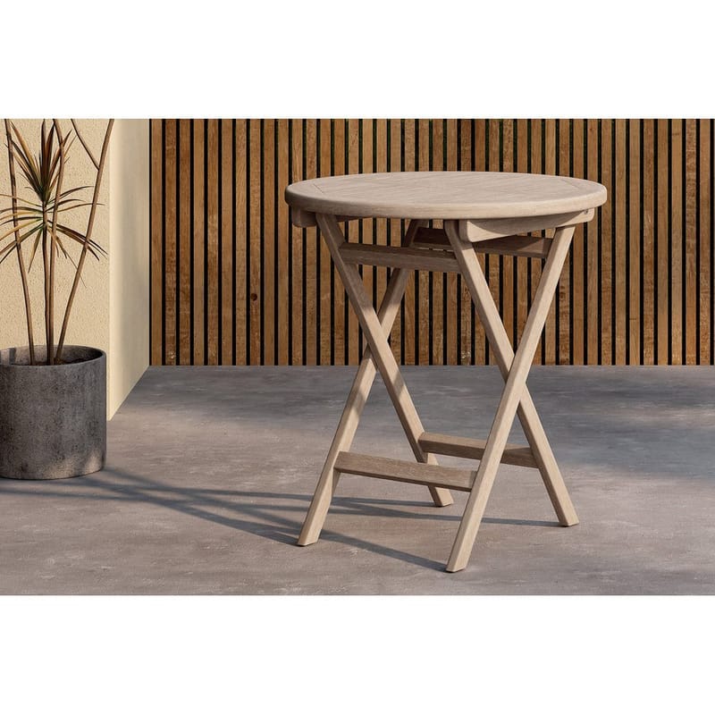 Kenya Cafébord 70 cm - Whitewash - Utemöbler - Trädgårdsbord & Utebord - Cafebord