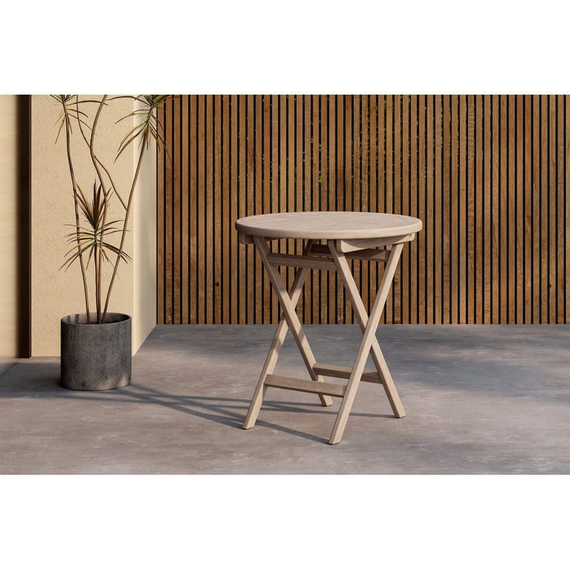 Kenya Cafébord 70 cm - Whitewash - Utemöbler - Trädgårdsbord & Utebord - Cafebord