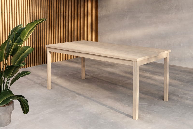 Kenya Matbord Utomhus 90x180 cm - Whitewash - Utemöbler - Trädgårdsbord & Utebord - Matbord ute