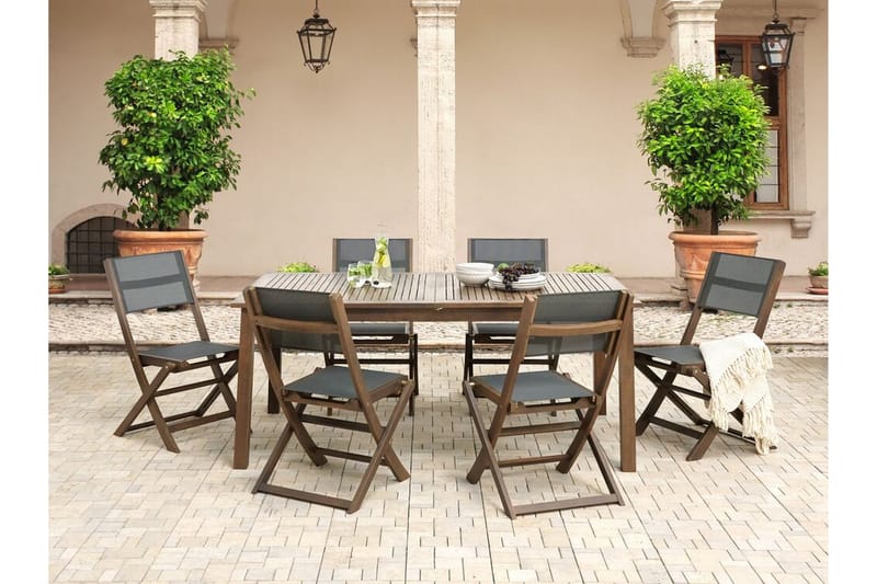 Kettelle Matbord Utomhus 100x180 cm - Mörkbrun - Utemöbler - Trädgårdsbord & Utebord - Matbord ute