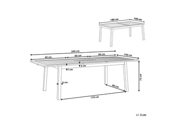Kettelle Matbord Utomhus 100x180 cm - Mörkbrun - Utemöbler - Trädgårdsbord & Utebord - Matbord ute