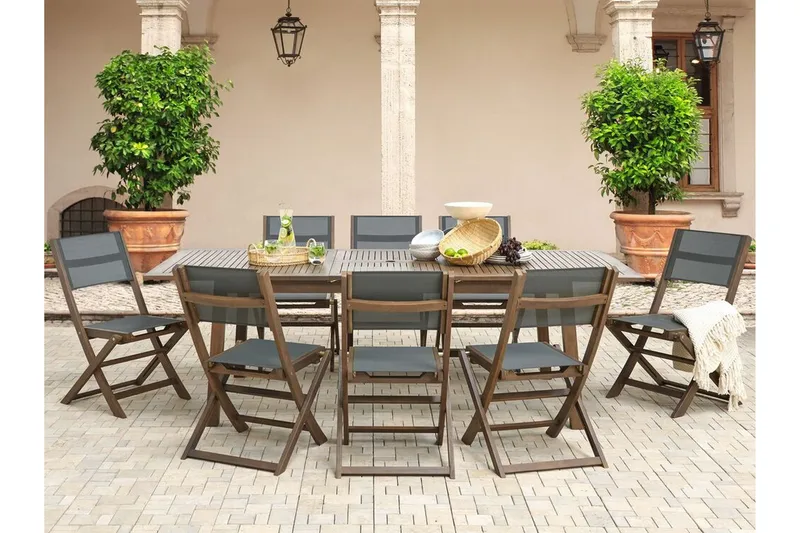 Kettelle Matbord Utomhus 100x180 cm - Mörkbrun - Utemöbler - Trädgårdsbord & Utebord - Matbord ute