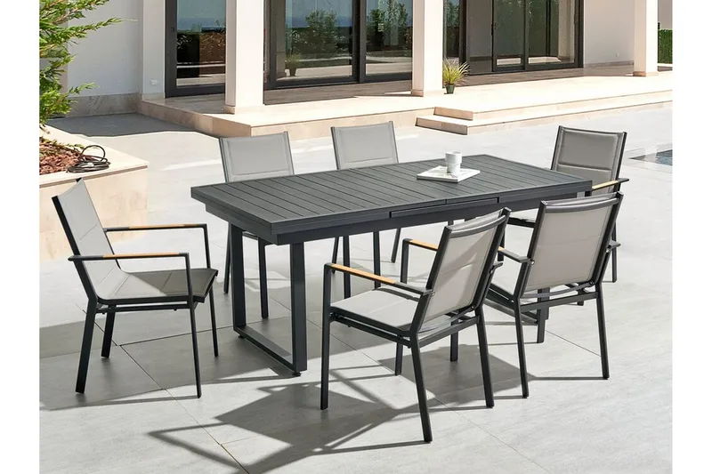 Koaldal Matbord Utomhus 90x180 cm - Svart - Utemöbler - Trädgårdsbord & Utebord - Matbord ute