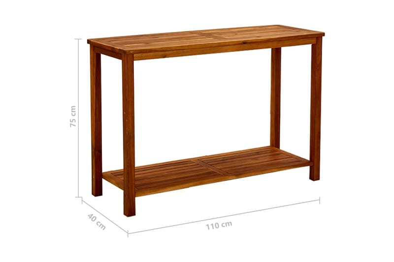 Konsolbord för trädgård 110x40x75 cm massivt akaciaträ - Brun - Utemöbler - Trädgårdsbord & Utebord - Avlastningsbord & brickbord utomhus