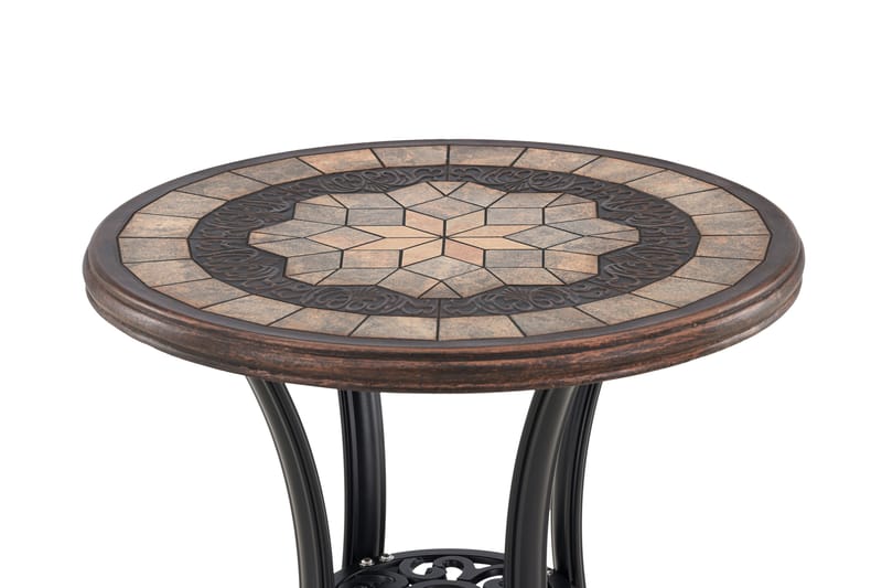 Leiria Cafébord 60 cm - Brun - Utemöbler - Trädgårdsbord & Utebord - Cafebord