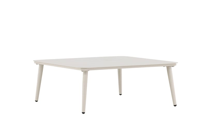 Lina Soffbord och Utebord 90 cm Aluminium - Vit - Utemöbler - Trädgårdsbord & Utebord - Sidobord utomhus