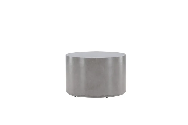 Lissabon Runt Sidobord och BlomUtebord Utomhus 60 cm - Grå - Utemöbler - Trädgårdsbord & Utebord - Sidobord utomhus