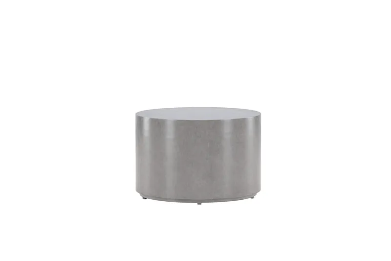 Lissabon Runt Sidobord och BlomUtebord Utomhus 60 cm - Grå - Utemöbler - Trädgårdsbord & Utebord - Sidobord utomhus