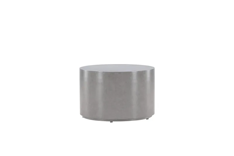 Lissabon Runt Sidobord och BlomUtebord Utomhus 60 cm - Grå - Utemöbler - Trädgårdsbord & Utebord - Sidobord utomhus